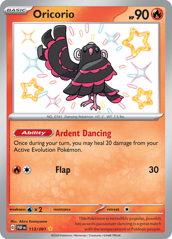 Oricorio – Shiny Rare – Paldean Fates