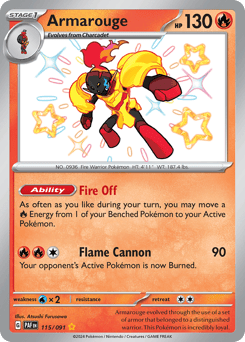 Armarouge – Shiny Rare – Paldean Fates