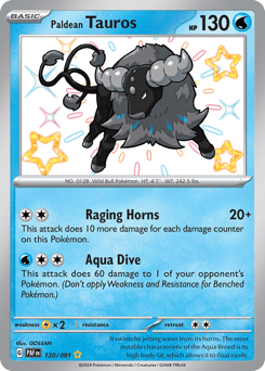 Paldean Tauros – Shiny Rare – Paldean Fates