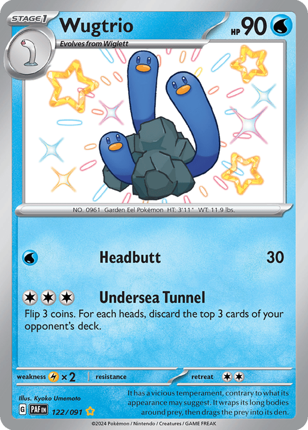 Wugtrio – Shiny Rare – Paldean Fates