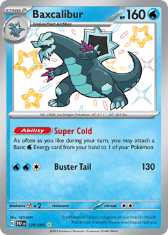 Baxcalibur – Shiny Rare – Paldean Fates