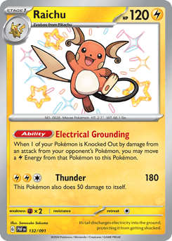 Raichu – Shiny Rare – Paldean Fates