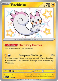 Pachirisu – Shiny Rare – Paldean Fates
