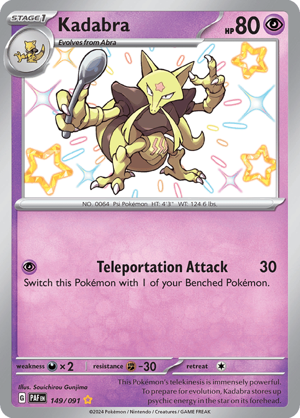Kadabra – Shiny Rare – Paldean Fates