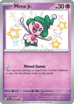 Mime Jr. – Shiny Rare – Paldean Fates