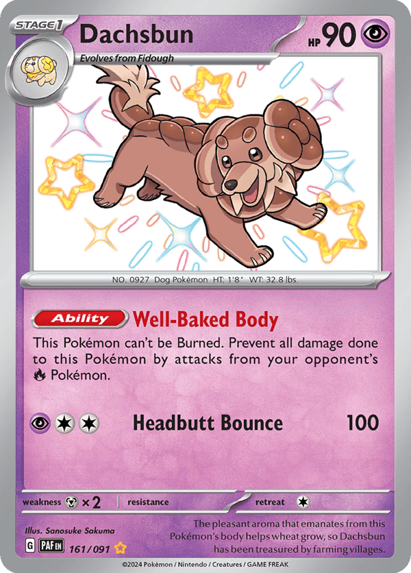 Dachsbun – Shiny Rare – Paldean Fates