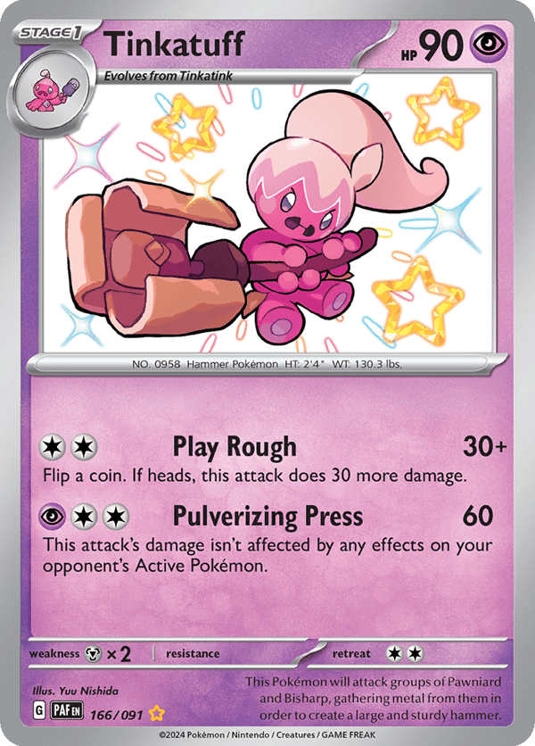 Tinkatuff – Shiny Rare – Paldean Fates