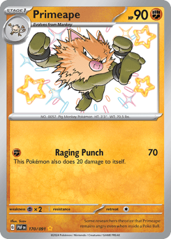 Primeape – Shiny Rare – Paldean Fates