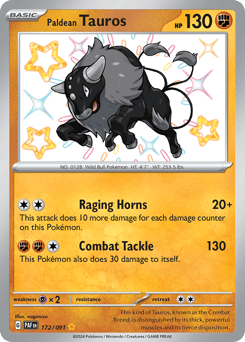 Paldean Tauros – Shiny Rare – Paldean Fates