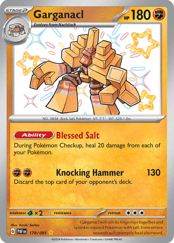 Garganacl – Shiny Rare – Paldean Fates