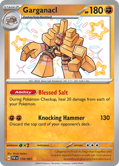 Garganacl – Shiny Rare – Paldean Fates