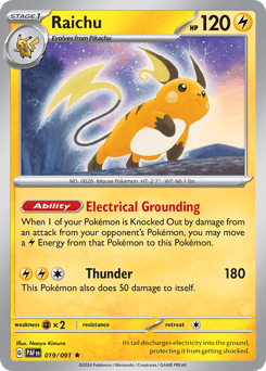 Raichu – Rare – Paldean Fates