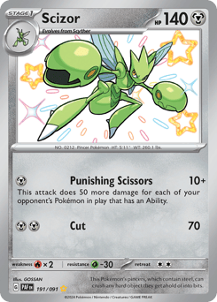 Scizor – Shiny Rare – Paldean Fates