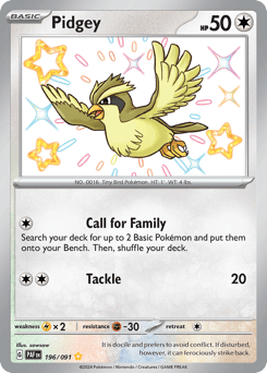 Pidgey – Shiny Rare – Paldean Fates