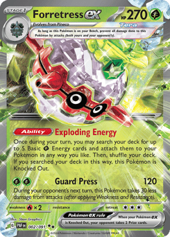 Forretress ex – Double Rare – Paldean Fates