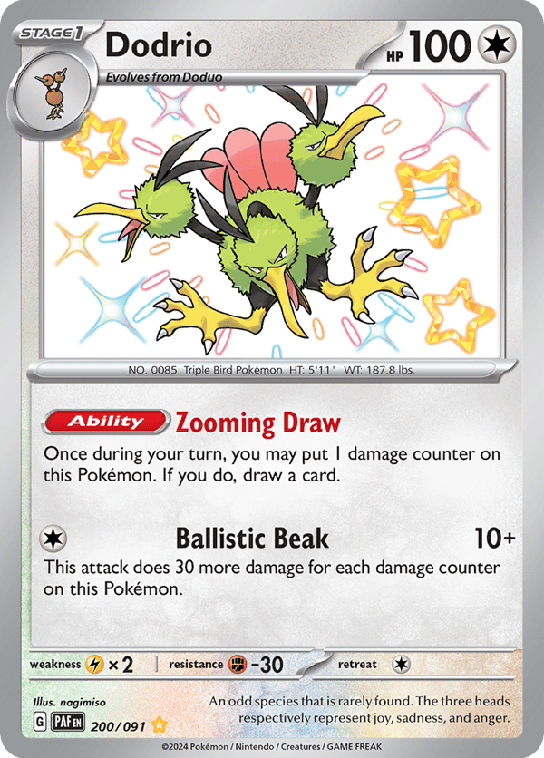 Dodrio – Shiny Rare – Paldean Fates
