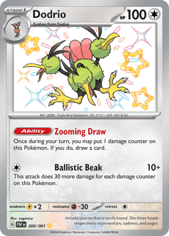 Dodrio – Shiny Rare – Paldean Fates