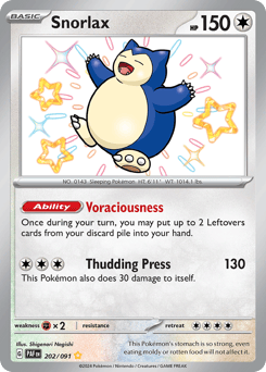 Snorlax – Shiny Rare – Paldean Fates
