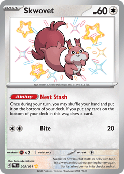 Skwovet – Shiny Rare – Paldean Fates