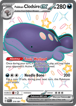 Paldean Clodsire ex – Shiny Ultra Rare – Paldean Fates