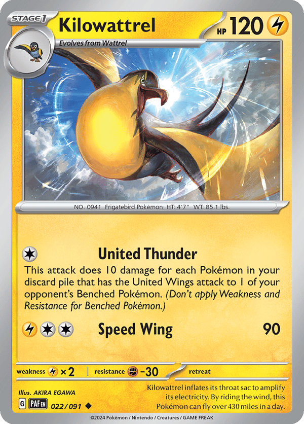 Kilowattrel – Uncommon – Paldean Fates