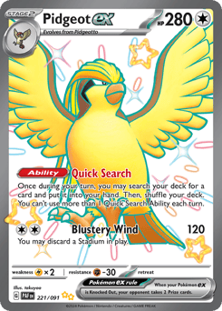 Pidgeot ex – Shiny Ultra Rare – Paldean Fates