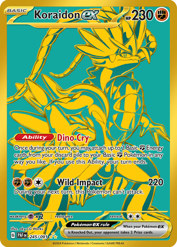 Koraidon ex – Hyper Rare – Paldean Fates
