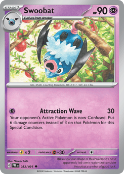 Swoobat – Uncommon – Paldean Fates