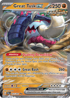 Great Tusk ex – Double Rare – Paldean Fates