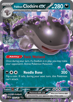 Paldean Clodsire ex – Double Rare – Paldean Fates