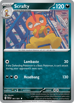 Scrafty – Uncommon – Paldean Fates