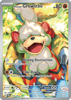 Hisuian Growlithe – Illustration Rare – Twilight Masquerade
