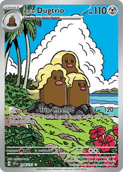 Alolan Dugtrio – Illustration Rare – Surging Sparks