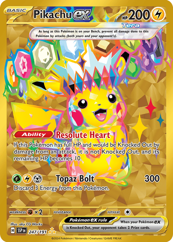 Pikachu ex – Hyper Rare – Surging Sparks