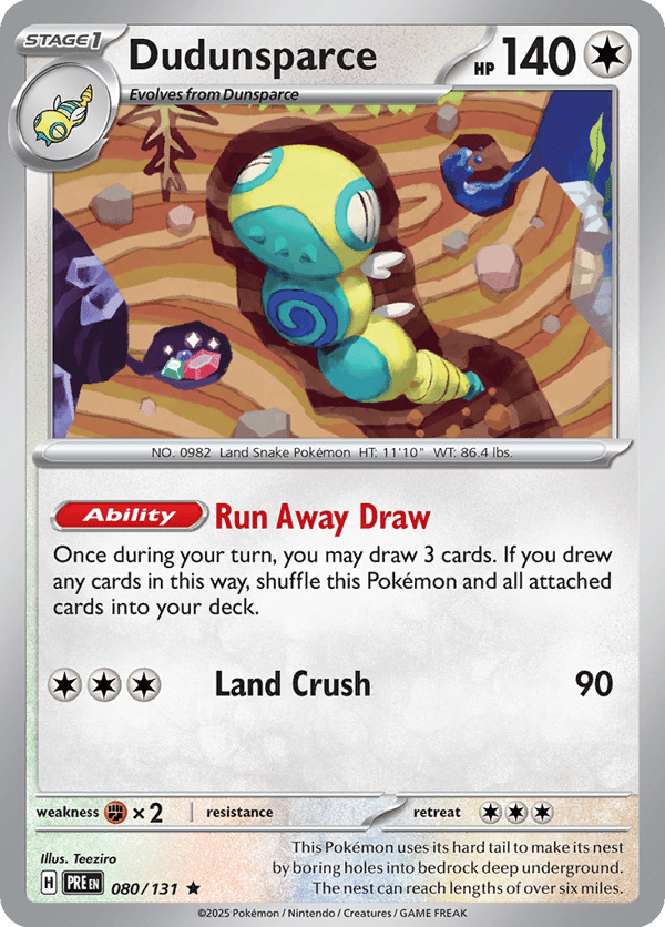 Dudunsparce – Rare – Prismatic Evolutions