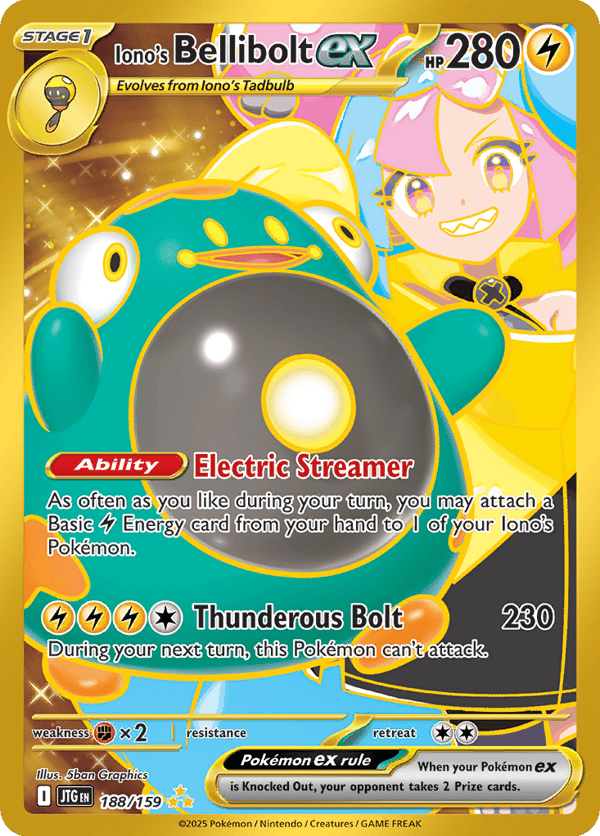 Iono's Bellibolt ex – Hyper Rare – Journey Together