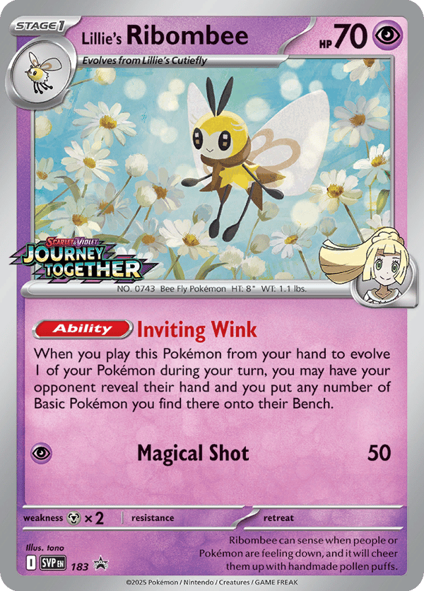 Lillie's Ribombee – Scarlet & Violet Black Star Promos