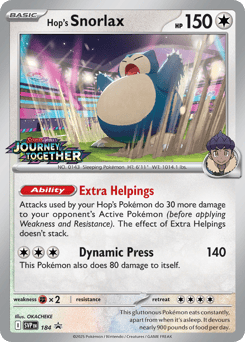 Hop's Snorlax – Promo – Scarlet & Violet Black Star Promos