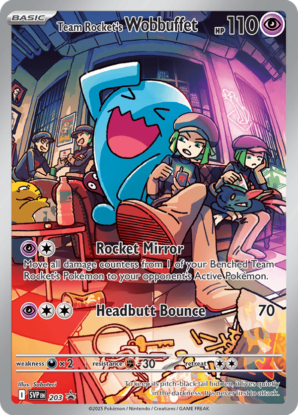 Team Rocket's Wobbuffet – Scarlet & Violet Black Star Promos