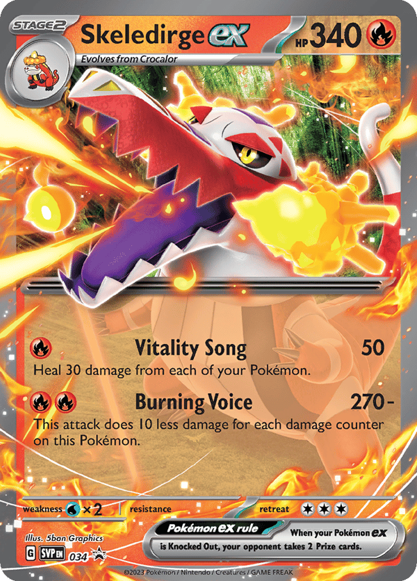 Skeledirge ex – Promo – Scarlet & Violet Black Star Promos