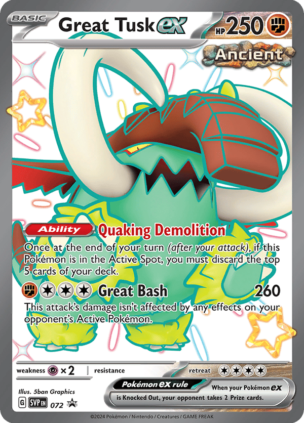 Great Tusk ex – Promo – Scarlet & Violet Black Star Promos