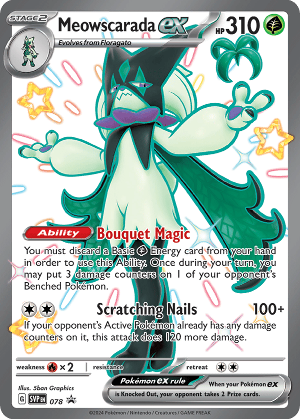 Meowscarada ex – Promo – Scarlet & Violet Black Star Promos