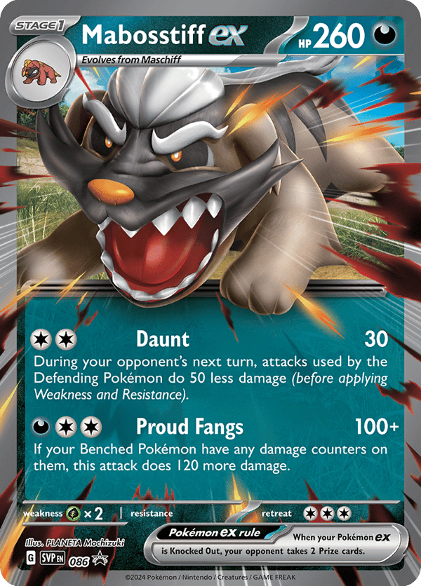 Mabosstiff ex – Promo – Scarlet & Violet Black Star Promos