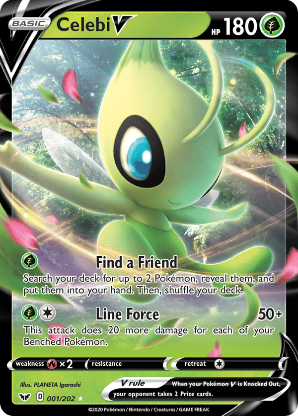 Celebi V – Rare Holo V – Sword & Shield