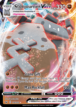 Stonjourner VMAX – Rare Holo VMAX – Sword & Shield