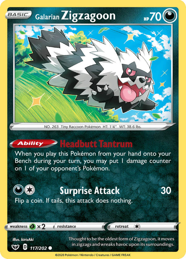 Galarian Zigzagoon – Common – Sword & Shield