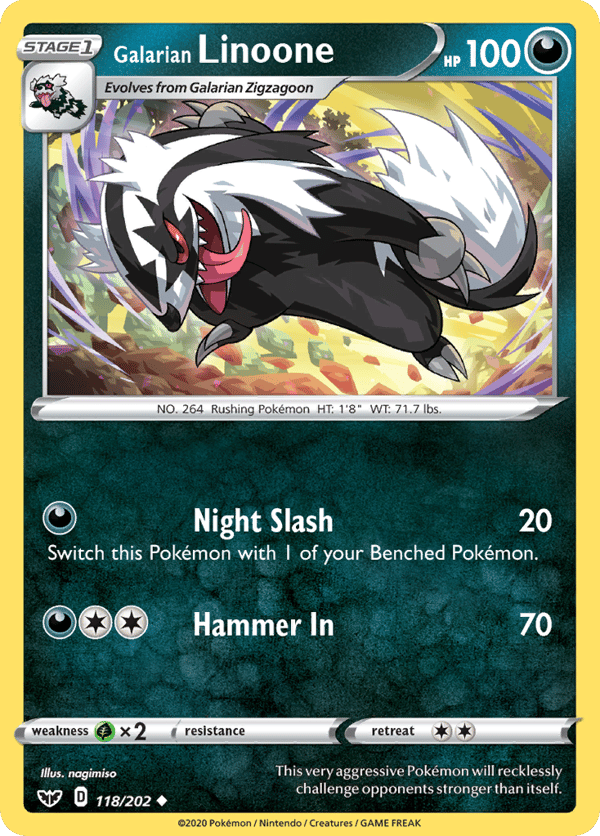 Galarian Linoone – Uncommon – Sword & Shield