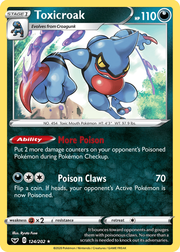 Toxicroak – Rare Holo – Sword & Shield