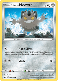 Galarian Meowth – Common – Sword & Shield