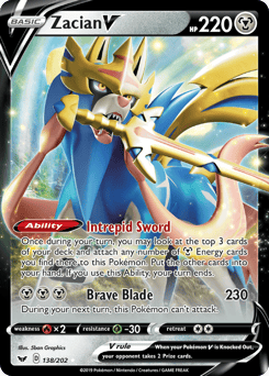 Zacian V – Rare Holo V – Sword & Shield